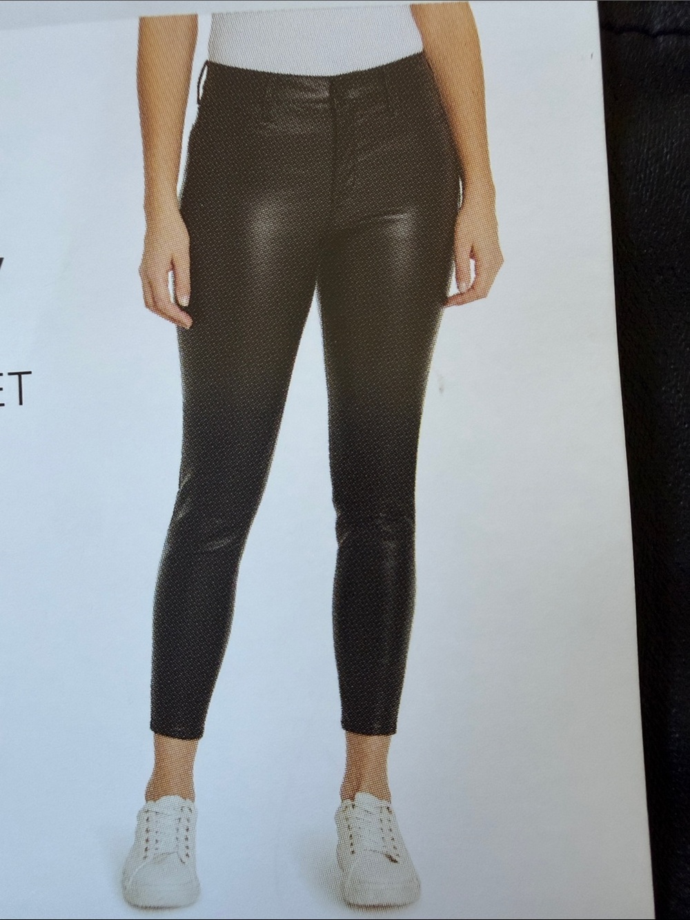 Social Standard Ankle skinny jeans, coated fabric